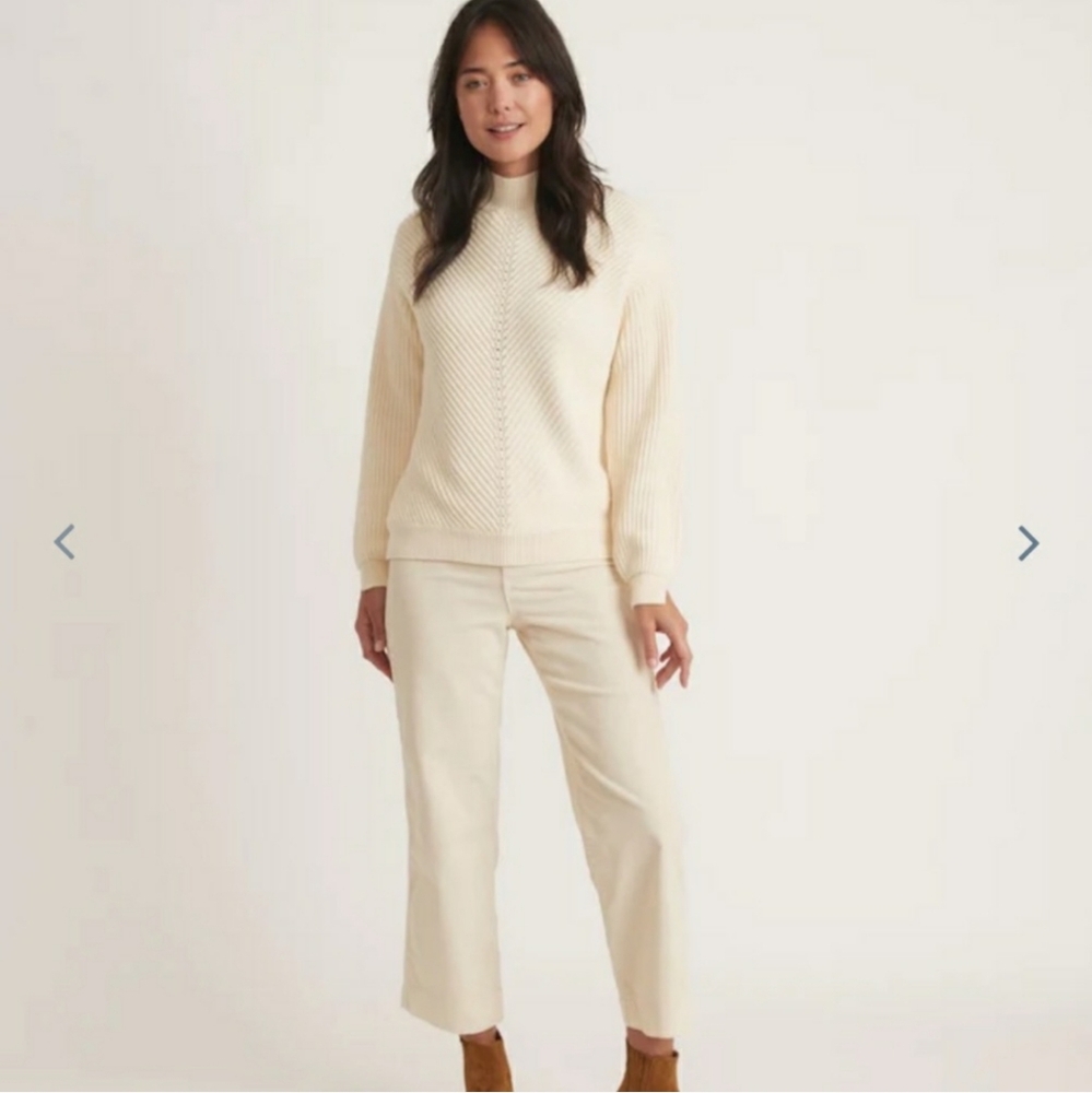 COPY - Marine Layer Skylar Turtleneck Sweater in Ivory - Picture 13 of 13